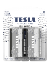 Alkalické baterie Tesla SILVER+ 1,5 V - velké mono, LR20, typ D, 2 ks