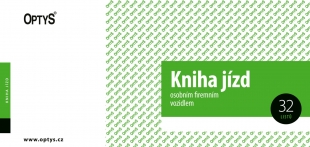 Kniha jízd osobním firemním vozidlem Optys - 21x10 cm, 32 listů