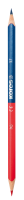 Oboustranná tužka Kores Twin - trojhranná,  červeno-modrá