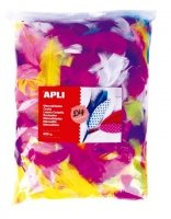 Dekorační peříčka Apli - jumbo pack, mix barev, 400 ks