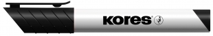 Popisovač na bílé tabule a flipcharty Kores K-Marker - klínový hrot, 3-5 mm, černý