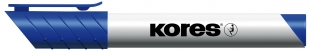 Popisovač na bílé tabule a flipcharty Kores K-Marker - klínový hrot, 3-5 mm, modrý