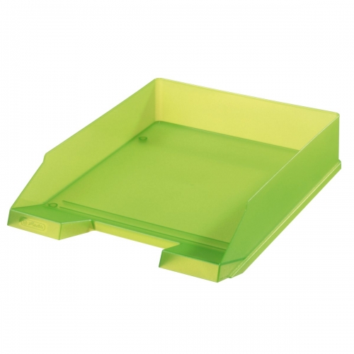 Odkládací zásuvka Herlitz - plastová, transparentní, zelená