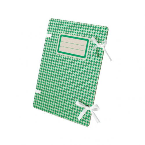 Spisové desky s tkanicí A4 Emba - kohoutí stopa, 315x230 mm, zelené