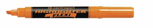 Zvýrazňovač Centropen Highlighter Flexi 8542 - klínový hrot, 1-5 mm, oranžový