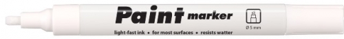 Lakový popisovač Centropen Paint Marker 9100 - klínový hrot, 1-5 mm, bílý