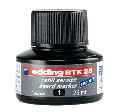 Náhradní inkoust do tabulových popisovačů Edding BTK 25 - černý, 25 ml