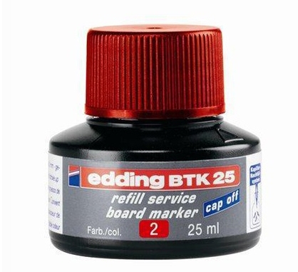 Náhradní inkoust do tabulových popisovačů Edding BTK 25 - červený, 25 ml