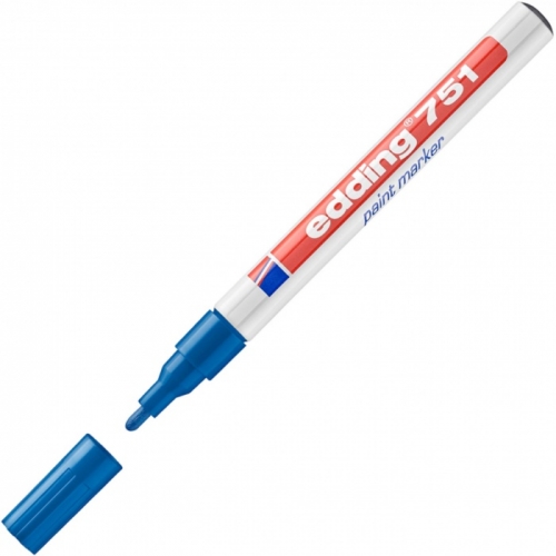 Lakový popisovač Edding 751 - 1-2 mm, modrý
