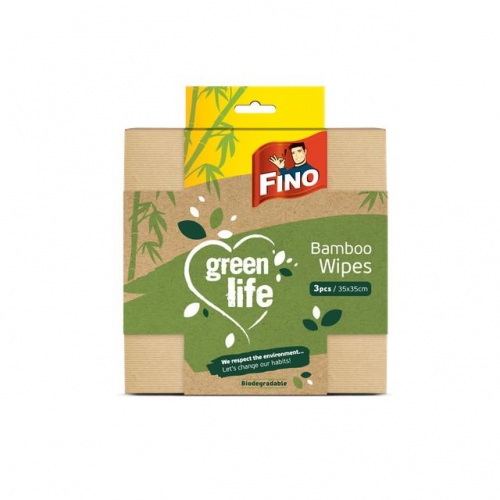 Rychloutěrka Fino Green Life - prachovka, 38x38 cm, bambus, natural, 3 ks