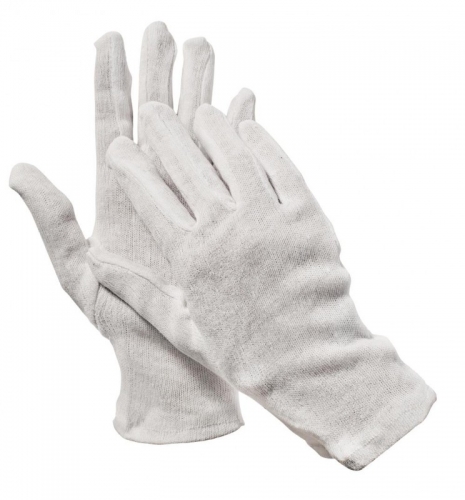Bavlněné rukavice Kite - šité, bílé, velikost XS