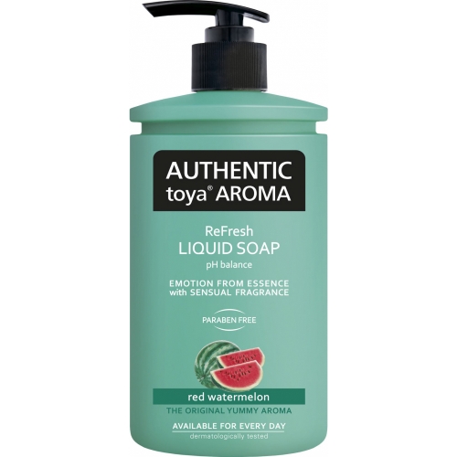 Tekuté mýdlo Authentic Toya Aroma - s dávkovačem, red watermelon, 400 ml