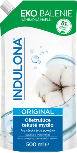 Náhradní náplň do tekutého mýdla Indulona - original, 500 ml