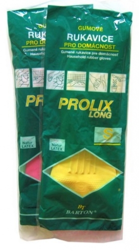 Úklidové rukavice Prolix Long M-8 - extra dlouhé, gumové-latexové
