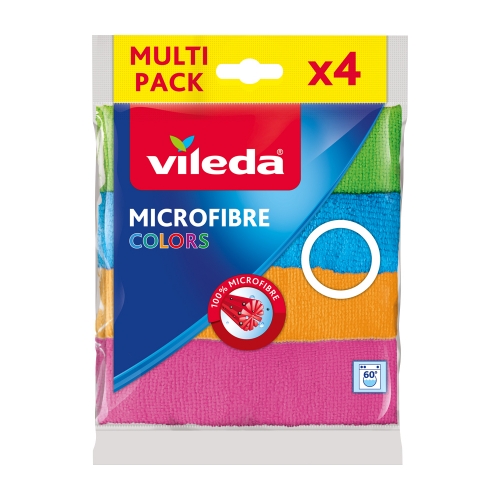 Švédská utěrka Vileda Microfibre Colors - mikrovlákno, 30x30 cm, 4 barvy