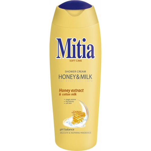Sprchové mléko Mitia - honey & milk, 400 ml