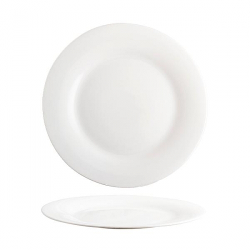 Dezertní talíř Toro Elba - 25 cm, opálové sklo, bílý