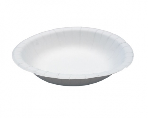 Papírový talíř na polévku Ideal 20 cm - hluboký, bílý, 50 ks
