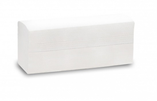 Skládaný papírový ručník ZZ Papernet V Special White 406992 - dvouvrstvý, 21x24 cm, 100% celulóza, bílý, 3990 ks