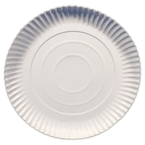 Papírový talíř Classic 24 cm - hluboký, bílý, 100 ks