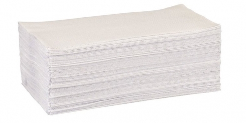 Skládaný papírový ručník ZZ - 23x25 cm, jednovrstvý, 100% celulóza, 4000 ks