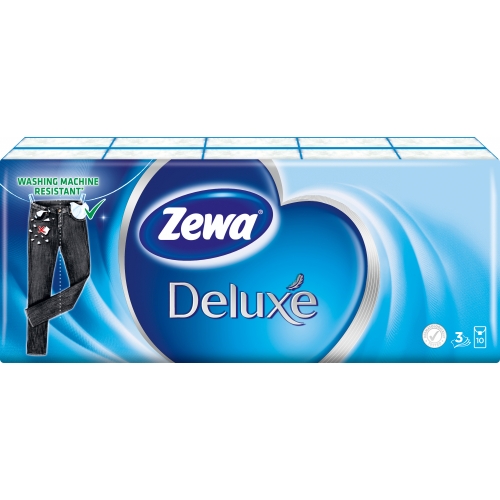 Papírové kapesníčky Zewa Deluxe Standart - třívrstvé, 100% celulóza, 10 balíčků