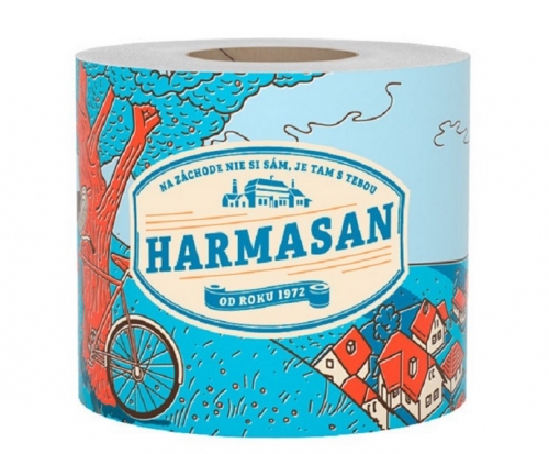 Toaletní papír Harmasan - jednovrstvý, recykl, 50 m, 30 rolí