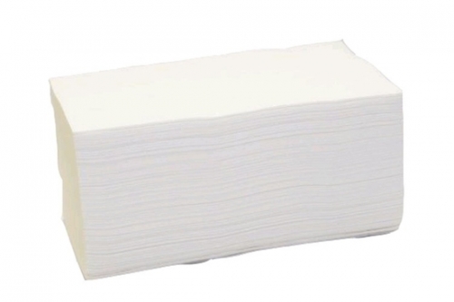 Skládaný papírový ručník ZZ - 21x23 cm, dvouvrstvý, 100% lepená celulóza, 4000 ks