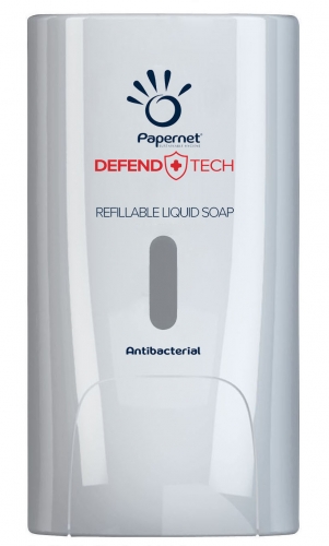 Antibakteriální dávkovač tekutého mýdla Papernet 416149 - plastový, bílý, kapacita 1 l