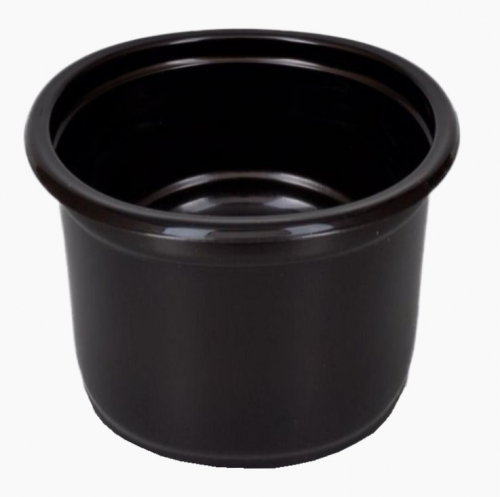 Kulatá zatavovací miska na polévku 500 ml - průměr 105 mm, plastová, PP, černá, 50 ks