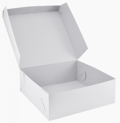 Dortová krabice - 29x29x10 cm, bílá, 50 ks
