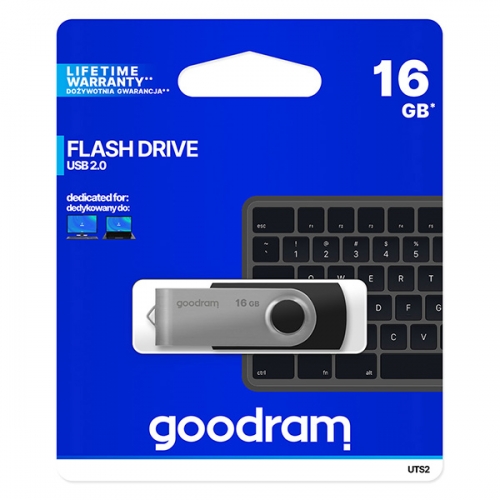 USB Flash disk Goodram UTS2 8 GB - 2.0, kovový, černý