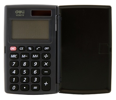 Kapesní kalkulačka Deli E39219 - 1 řádek, 8 znaků, černá