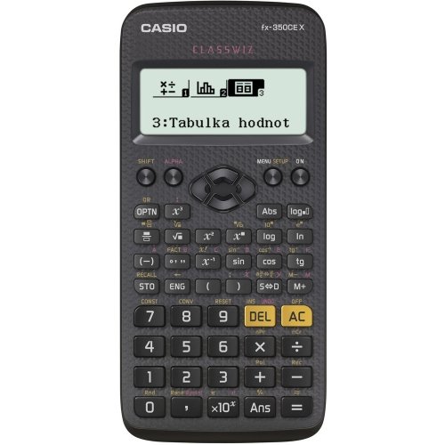 Školní kalkulačka Casio FX 350CE X - přirozené zobrazení, 379 funkcí, černá