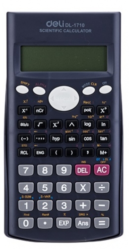 Školní kalkulačka Deli EM1710 - 2 řádky, 12 znaků, černá