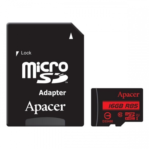 Paměťová karta Apacer - micro SDHC, s adaptérem, UHS-I U1, 16 GB