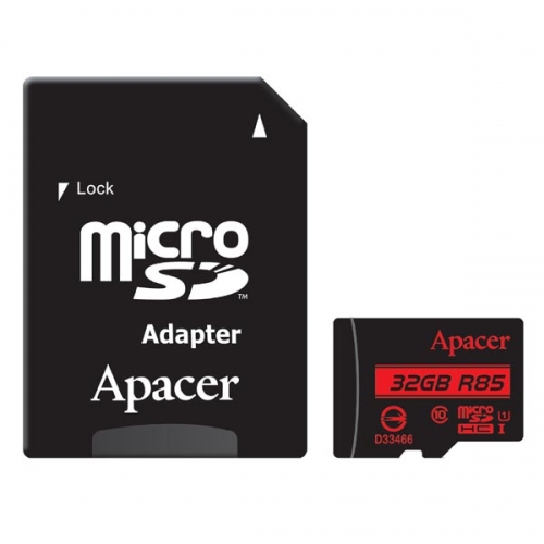 Paměťová karta Apacer - micro SDHC, s adaptérem, UHS-I U1, 32 GB