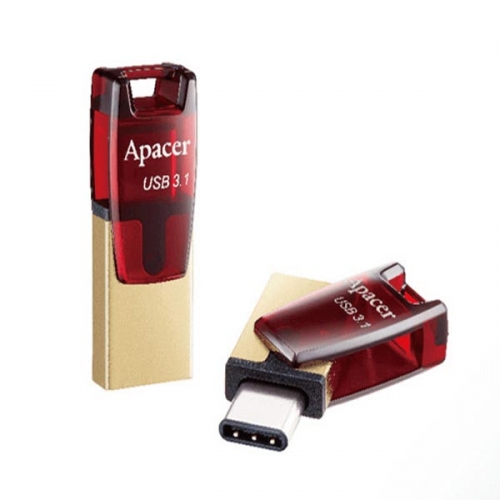 USB Flash disk Apacer AH180 64 GB - 3.1, červeno-zlatý