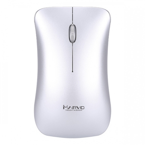 Bezdrátová myš Marvo DWM102SL - optická, 3 tlačítka, kolečko, bílá