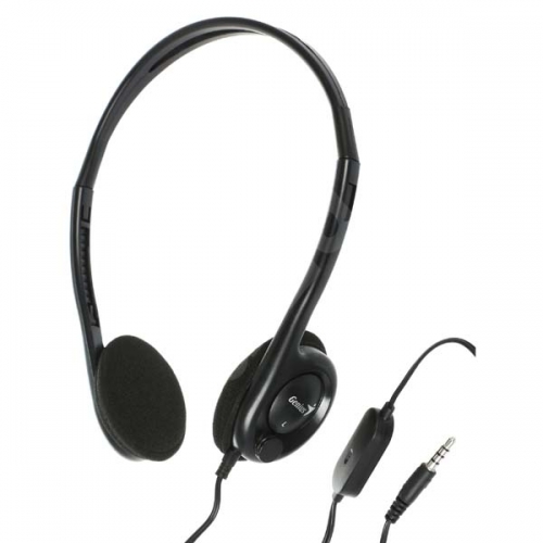 Sluchátka Genius HS-200C - s mikrofonem, jack 2x3,5 mm, černé
