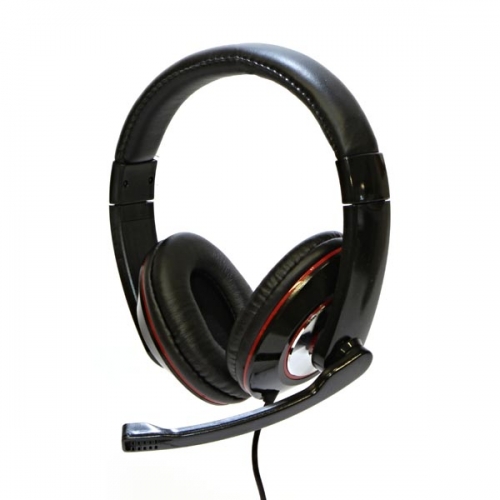 Sluchátka LOGO HL-01 - s mikrofonem, USB, černé
