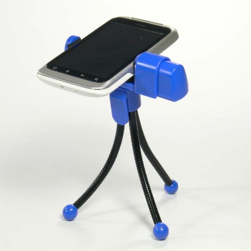 Držák mobilu na stůl Logo - termoplastový, modrý
