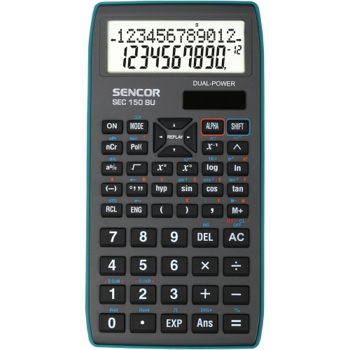 Školní kalkulačka SencorSEC 150 BU - 2 řádky, 12 znaků, černá