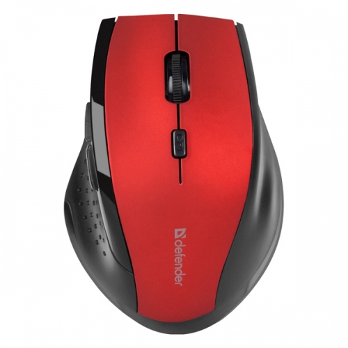 Bezdrátová myš Defender Accura MM-365 - optická, 6 tlačítek, kolečko, černo-červená