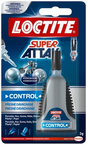 Vteřinové lepidlo Loctite Super Attak Control - 3 g