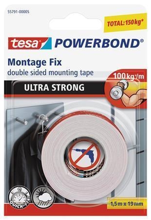 Oboustranná pěnová páska Tesa Ultra Strong 55791 - 19 mm x 1,5 m, pro vnitřní i venkovní použití