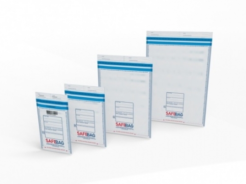 Bezpečnostní obálka Safebag - K70, 160x245 mm + klopa 35 mm, bílá, 100 ks