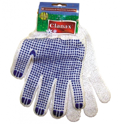 Univerzální pracovní rukavice Clanax - bílo-modré