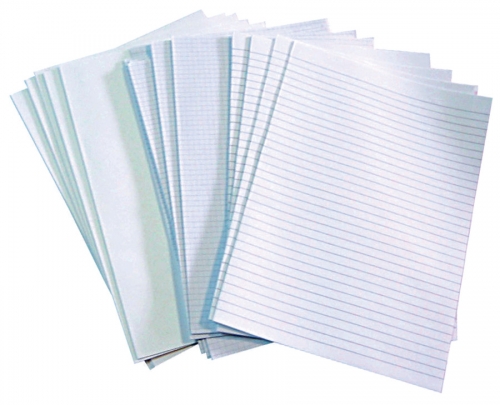 Skládaný papír A3 na 2xA4 - dvojlist, linkovaný, 250 listů