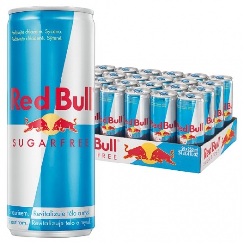 Energetický nápoj Red Bull - bez cukru, 250 ml, 24 ks